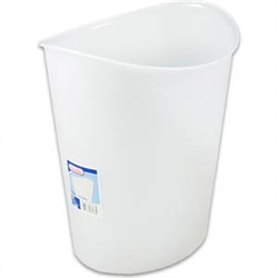 4S-03186--WASTEBASKET, CLEAR PLASTIC, 12 5/8" HEIGHT