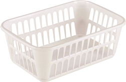 4S-1608--STORAGE BASKET, WHITE PLASTIC, STERILITE