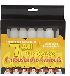 CANDLES, 7-PAK 4" HOUSEHOLD/EMERGENCY