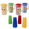 4S-202--PITCHER 2QT W/4 TUMBLERS, ASST COLORS