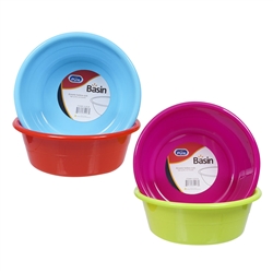 BASIN 15" PLASTIC, ASST COLORS