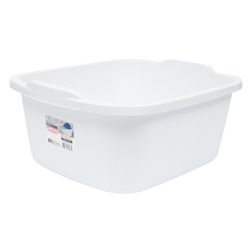 DISHPAN RECT WHITE 18QT--STERILITE