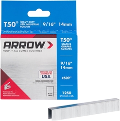 ARROW 9/16" STAPLES (T50) PACKED IN 4'S