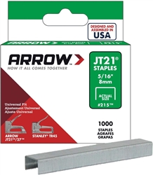 ARROW 5/16"STAPLES--SMALL (FITS T27 GUN--5/BX)