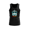 TANK TOP SHIRT W/PRINTED DESIGN--BLACK