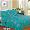 SHEET SET QUEEN SIZE, STAR DESIGN--TURQUOISE
