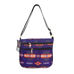 PRINTED FLEECE CROSSBODY PURSE--16112