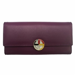 LADIES WALLET W/MEDICINE WHEEL, ASST COLORS