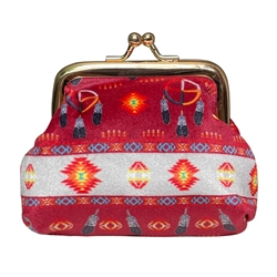 COIN PURSE, MED WHEEL RED
