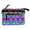 FLEECE CROSSBODY PURSE, ZIPPERED--PURPLE MINT