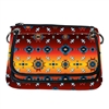 FLEECE CROSSBODY PURSE, W/FLAP--DIAMOND GLOW