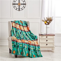 THROW MINK BLANKET MED WHEEL (50"x60")