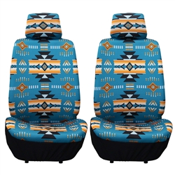 PRINTED FRONT SEAT COVER SET TEAM COLORS - SJ