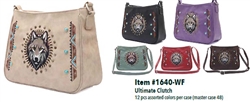 FASHION EMBROIDERED HANDBAG, ASST COLORS 12/PACK