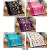 NU TRENDZ, THROW BLANKET, SHERPA LINED, FLORAL