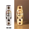 Medicine Wheel Design, Frosted Glass Table Lamp