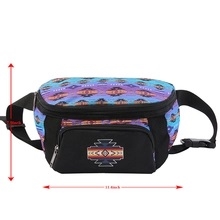 FANNY PACK, CANVAS PRINTED--MINT BERRY