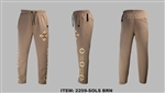 NU TRENDZ SOUTHWEST BROWN FLEECE JOGGER PANTS