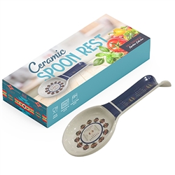 CERAMIC SPOON REST, 4 1/4" x 8 3/4" SIZE