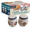 CERAMIC SALT AND PEPPER SHAKER, 2"x3.5", 12 per pack, 36 set