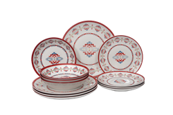 12 pc CERAMIC DINNER SET, PLACE SETTING FOR 4 PEOPLE
