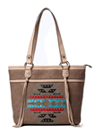 SOUTHWEST SHOULDER BAG, FAUX SUEDE