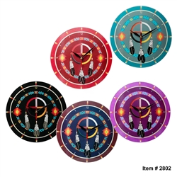 Wall Clock, Printed Glass, Medicine Wheel Collection