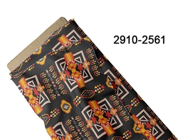 COTTON FABRIC BOLT, BLACK - CHIEF WALKING WATER--15YDS/BOLT
