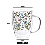 GLASS MUGS, 11 oz, ANISHINAABE, DOUBLE WALLED