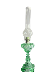 OIL LAMP 20" CLEAR GLASS