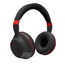WIRELESS HEADPHONES, LUXURY, BLACK/RED