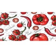 TABLE COVER, 15YD PEPPERS ON CLEAR