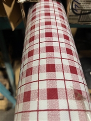 TABLE COVER, 15YD RED PLAID, FLANNEL