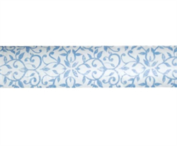 TABLE COVER, 15YD FLORAL BLUE