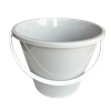 BUCKET 13 LITER WHITE PLASTIC
