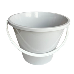 BUCKET 13 LITER WHITE PLASTIC