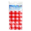 TABLE COVER RED CHECKER 54X108, CARDED