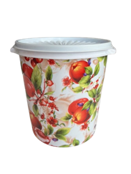 CANISTER W/LID,MEDIUM, FRUIT DESIGN