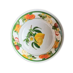 MELAMINE BOWL 8" DIA X3.1" ASST FRUIT DESIGN