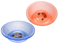 DE-12471--BASIN 36CM W/FLOWERS, SCALLOPED RIM