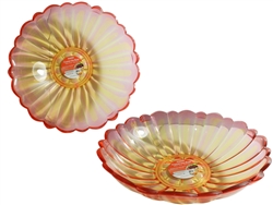 DE-61339-CRYSTAL BOWL, PLASTIC 10.5"D X2.75" ASST COLORS