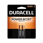 DURACELL "AAA" BATTERY, 2-PACK 12/BOX