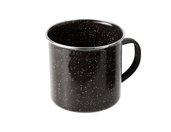 BLACK 24OZ SILV-RIM MUG