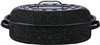 OVAL ROASTER W/LID, BLACK ENAMEL  10LBS(16"x10"x6")