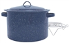 TAMALE POT 15.5 QT, DARK  BLUE ENAMEL w/wire steamer insert