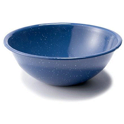 BLUE ENAMEL MIXING BOWL 7"