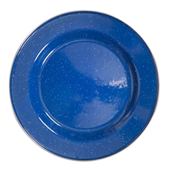 BLUE ENAMEL 10" DINNER PLATE w/SS RIM (24/cs)