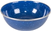 BLUE ENAMEL 6" CEREAL BOWLS w/SS RIM (48/cs)