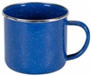 ENAMEL MUG, BLUE 22OZ W/SILVER-RIM (24/cs)