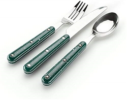 CUTLERY SET GREEN 12-PIECE "PIONEER"